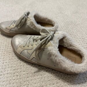 ShuShop Cream Furry Lined Sneakers